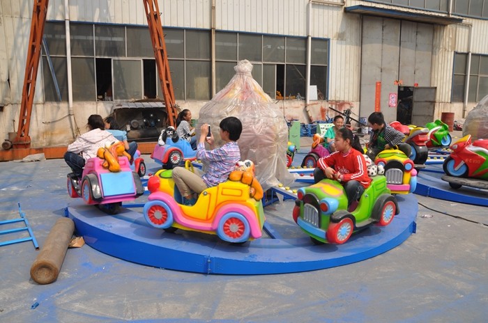 Motor Shape Children's Amusement Park Rides , Kids Carnival Car Carousel Ride