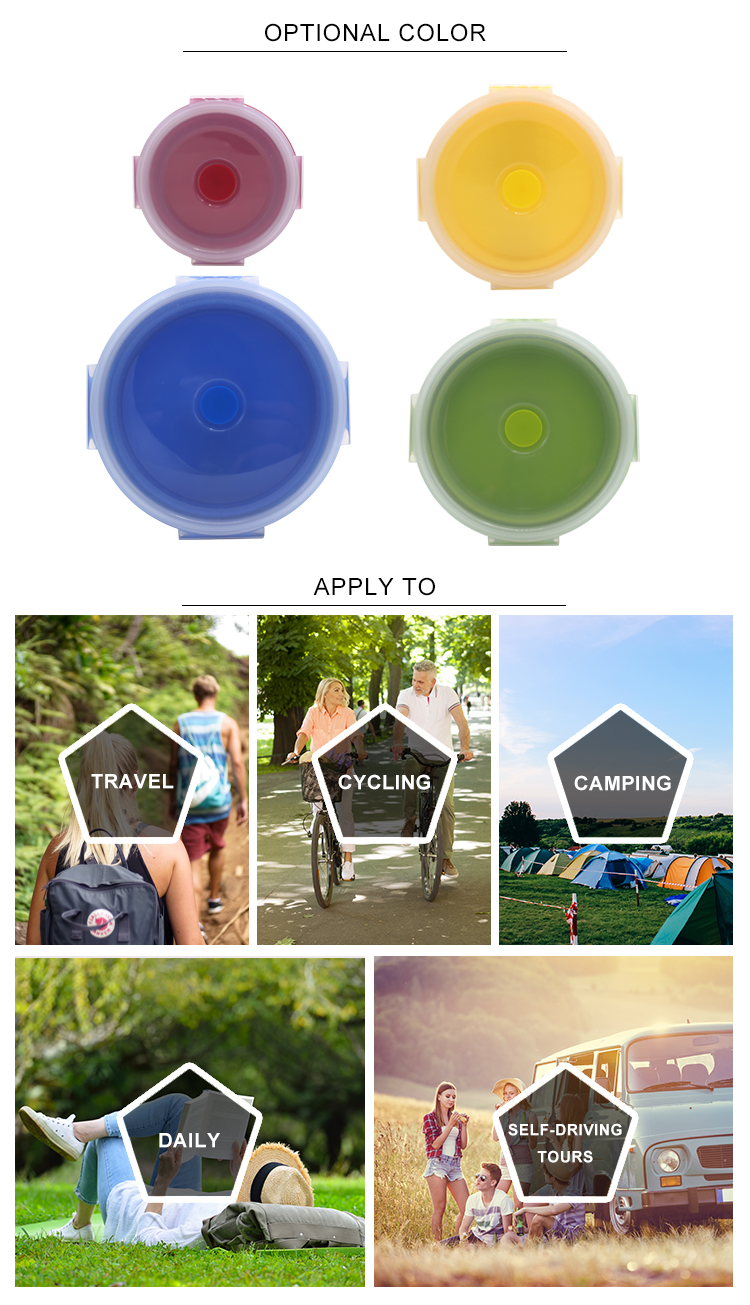 Set Of 4 Wholesale High Quality Silicone Lunch Box Plastic Cooler