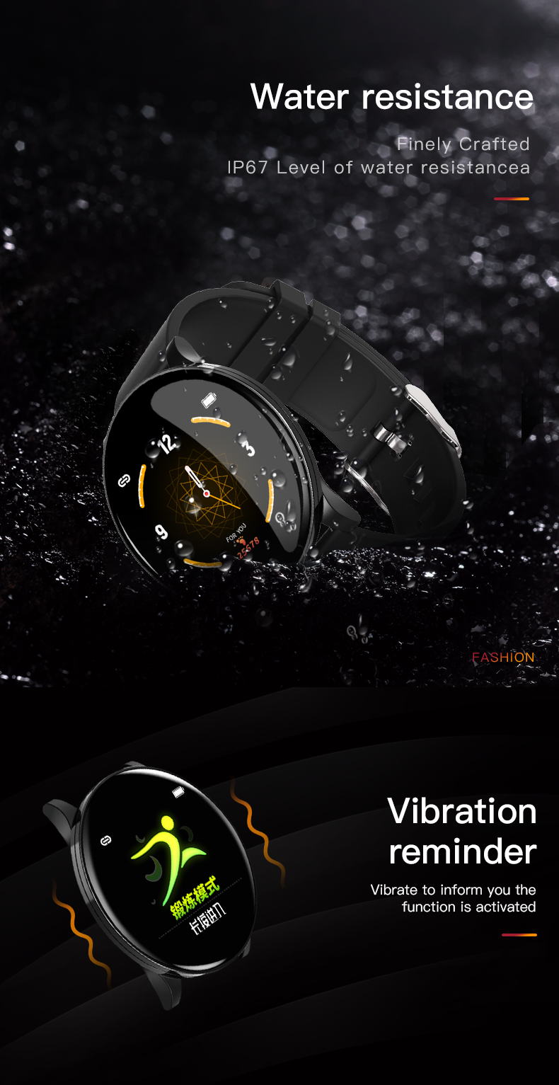 T500 W8 V8 Smart Watch Waterproof Health Exercise Bracelet Sleep Tracker chronograph