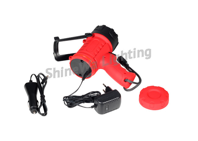 3W 300 Lumen Waterproof Rechargeable Spotlight With Wall Charger , Car Charger
