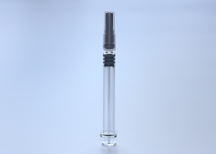 1ml Thin And Long Glass Prefilled Syringes Transparent Color For Cosmetics
