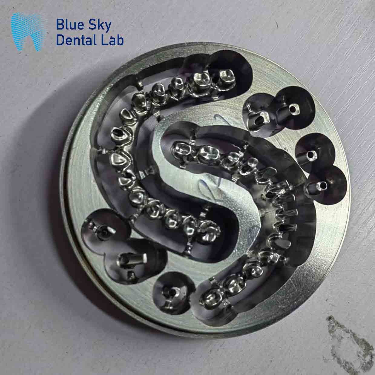 Pure Titanium Malo Bridge Customizable Silver Metal Frame Teeth