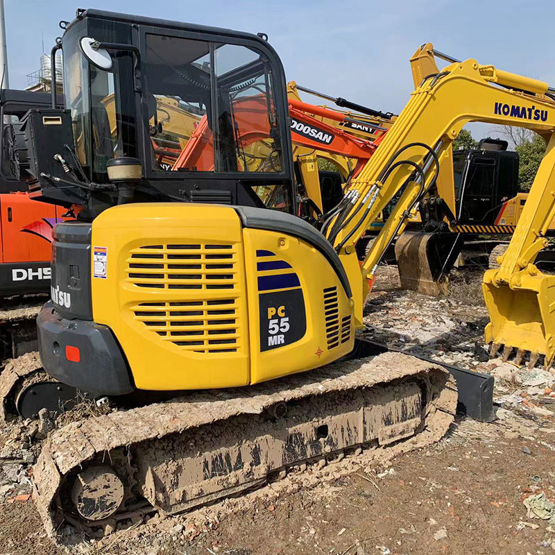 Original Factory Japan 5ton Used Komatsu Excavators PC55 Construction Tracked Machine