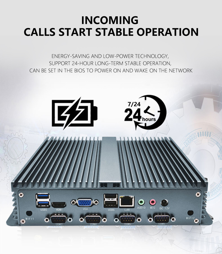 Full Alu Fanless small Pc Core I3 I5 I7 2 Lan Vga Hd Embedded Mini Computer