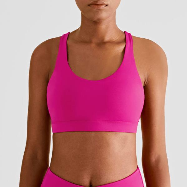 Customized Logo Adult Female Yoga Bra Padded Ladies Seamless Women Pink Sports
