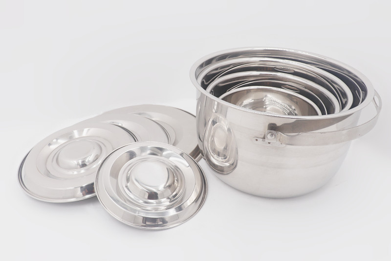 21cm Travel Camping Outfit Cooking Sets Stainless Steel Basin Lid