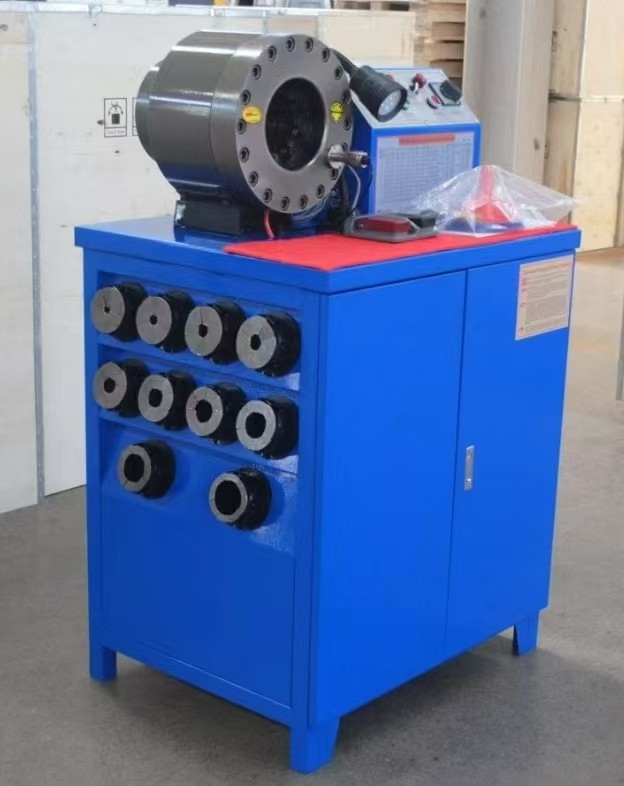 New Technology Forging Process 2 Inch High Model Blue Color 10 Dies Hose Crimper / Rubber Hose Crimping Machine With 600T Crimping Force