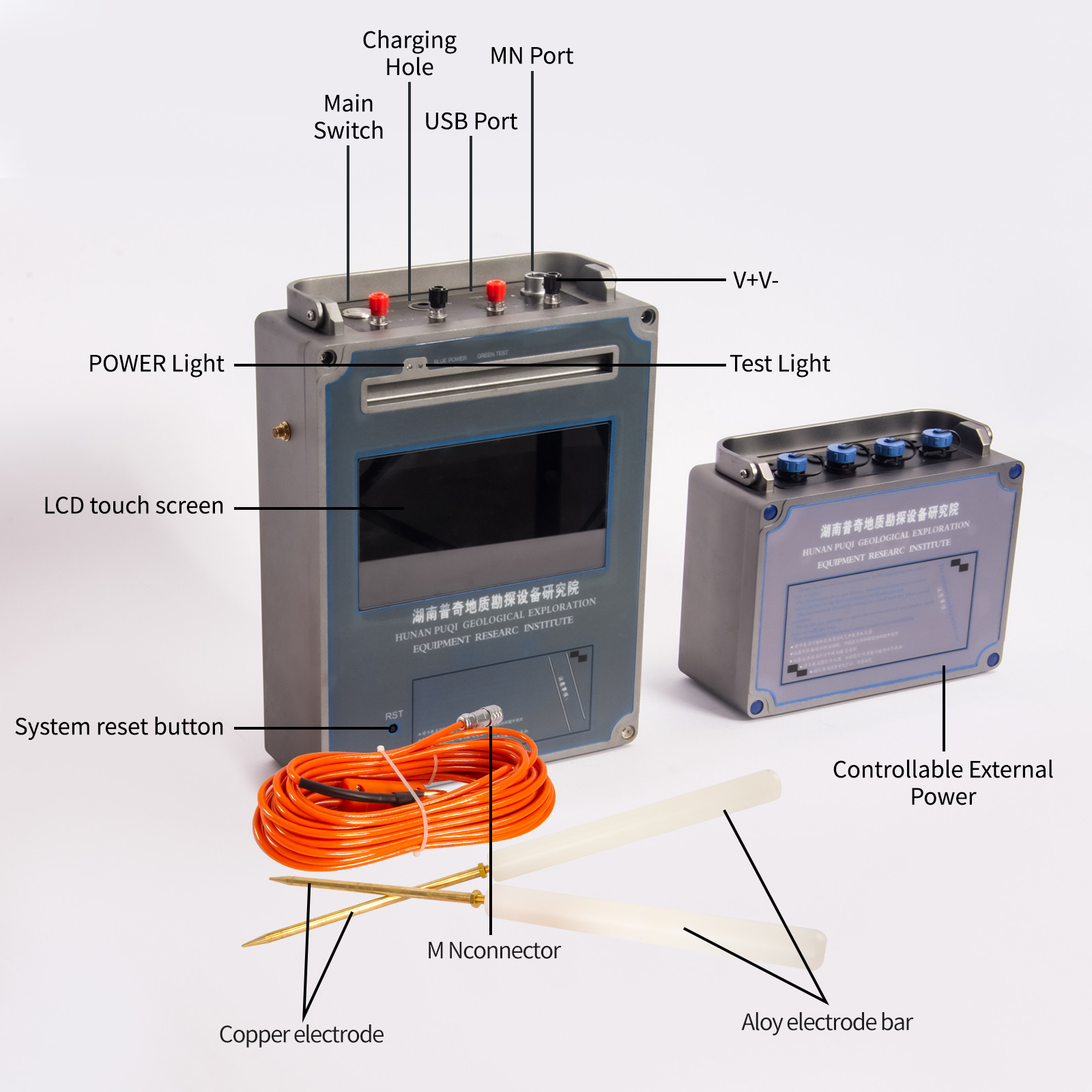 PQWT- WT1200 Gold Underground Mineral Detector Machine With Sensor 1500m Depth