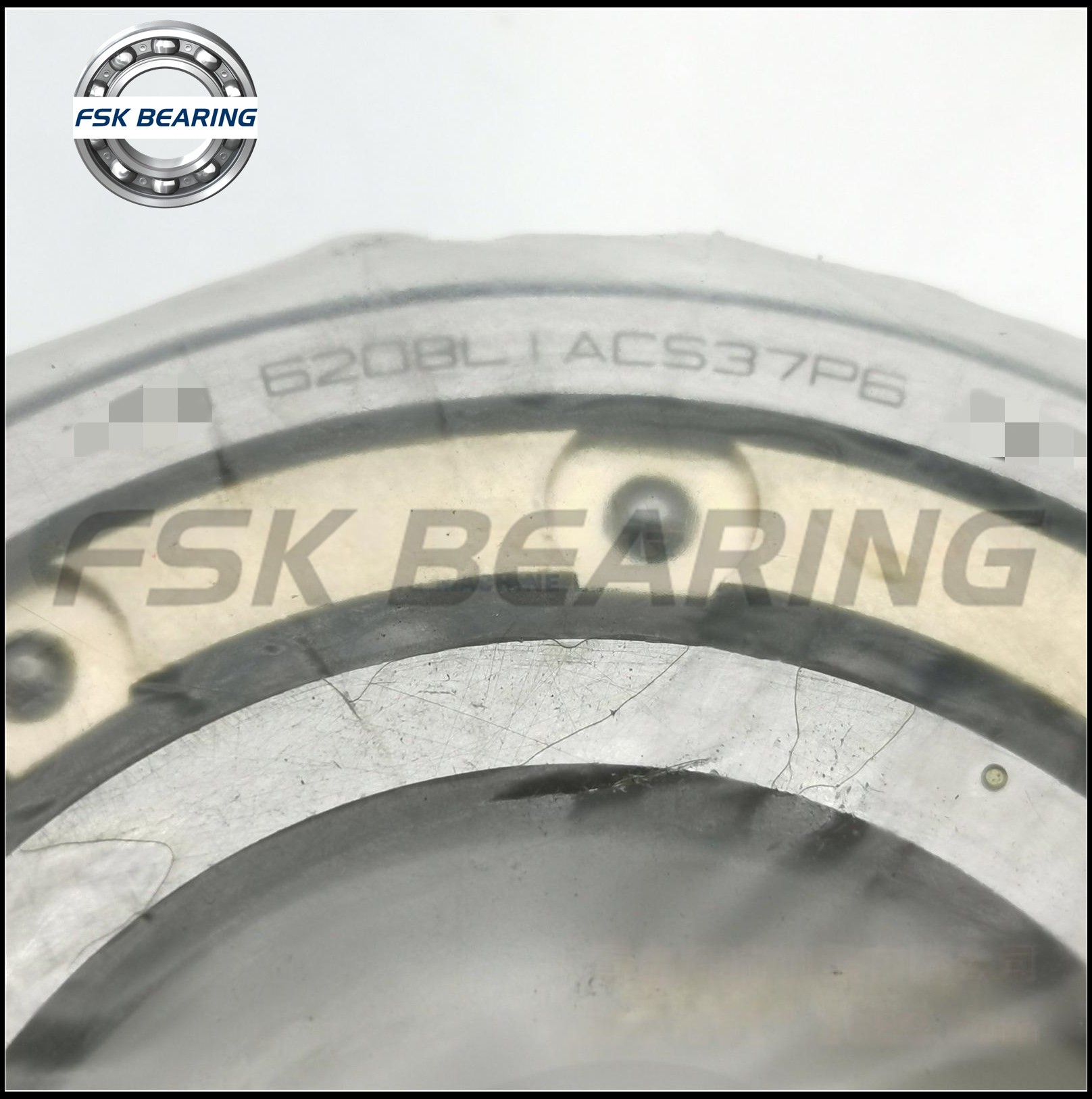 Single Row Deep Groove Ball Bearing 6208L1ACS37P6 Brass Cage 40mm*80mm*18mm Open Attachment