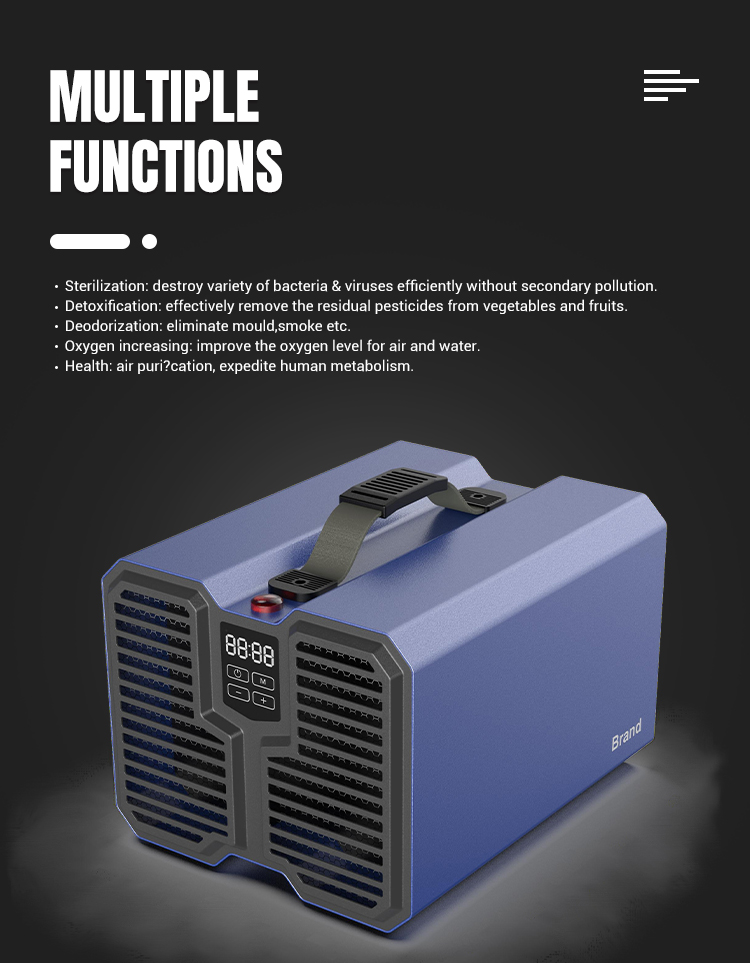 Fast Purification Ozone Generator Air Purifier Professinal 227x172x176 Mm