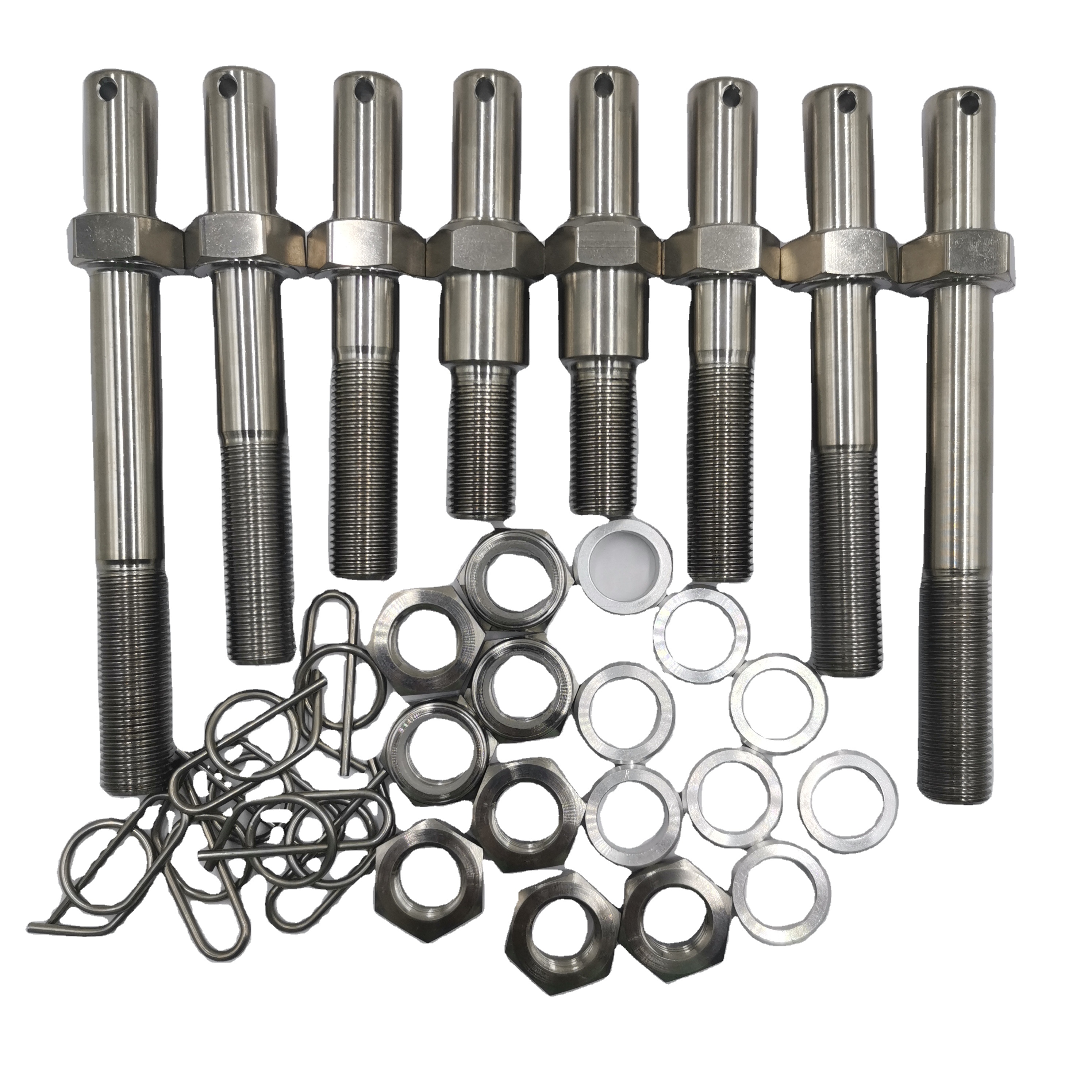 Universal Car Fitment Eagle Sprint Car Chassis Natural Titanium One Nut and Q/C R/R S/P Plus Bolt Kit for N/M OE NO