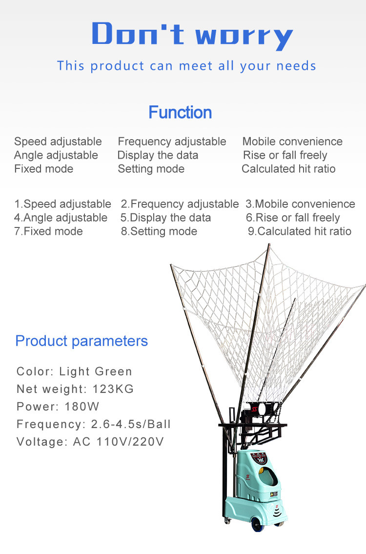 Siboasi S6839 Adjustable Basketball Return System Machine Green