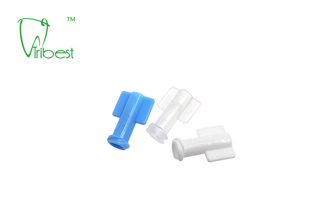 Sterile Luer Lock Luer Slip Dental Syringe Cap Disposable Blue White