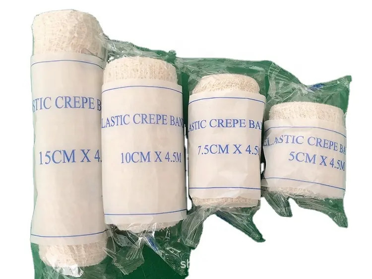 Uniform Depression No Easy Slide Pure White Crepe Elastic Bandage For Hospital