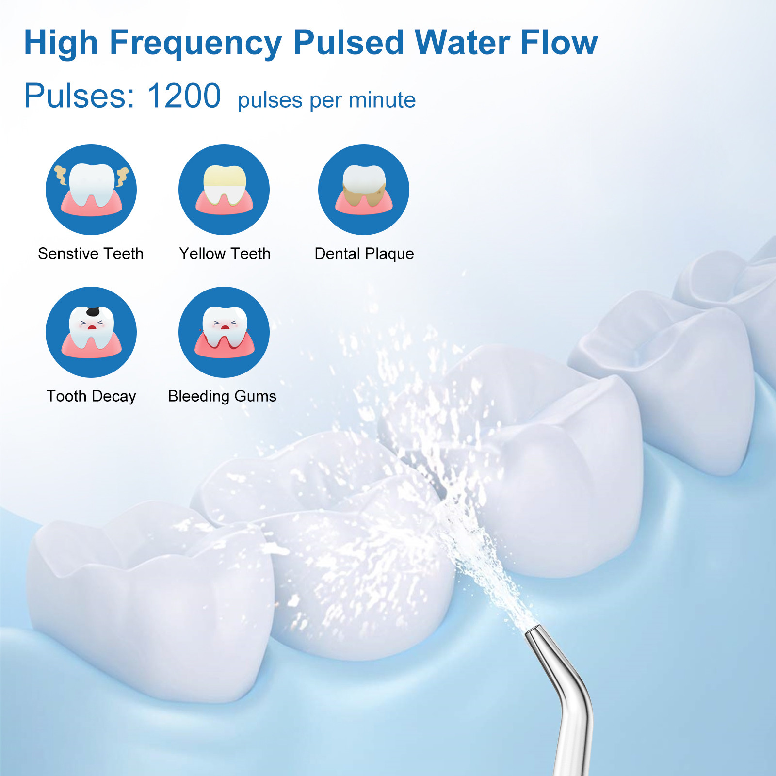 Rechargeable Electric Water Flosser Dental Oral Irrigator Portable Teeth Cleaning Home Use