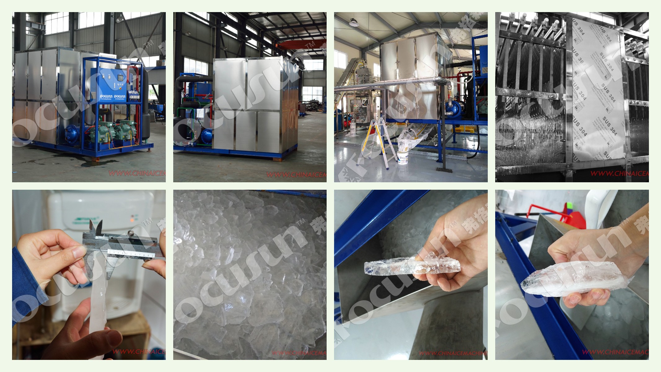Stainless Steel/Galvanized Steel Material 20 000kg Plate Ice Making Plant for Industrial