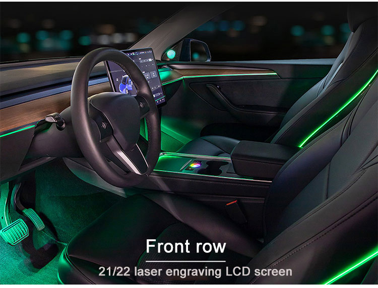 128 Colors Car Ambient Lighting Kit Tesla Model 3 Ambient Lighting 12V