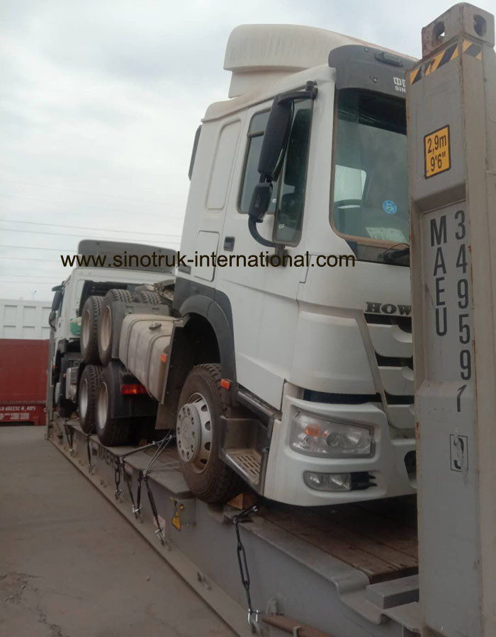 Long Cabin 70 Ton HOWO Tractor Truck For Construction Site