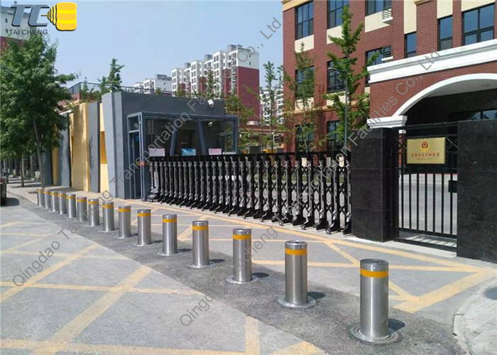 Stainless Steel IP68 Automatic Hydraulic Bollards 6mm Wall For Gate Entry / Exit