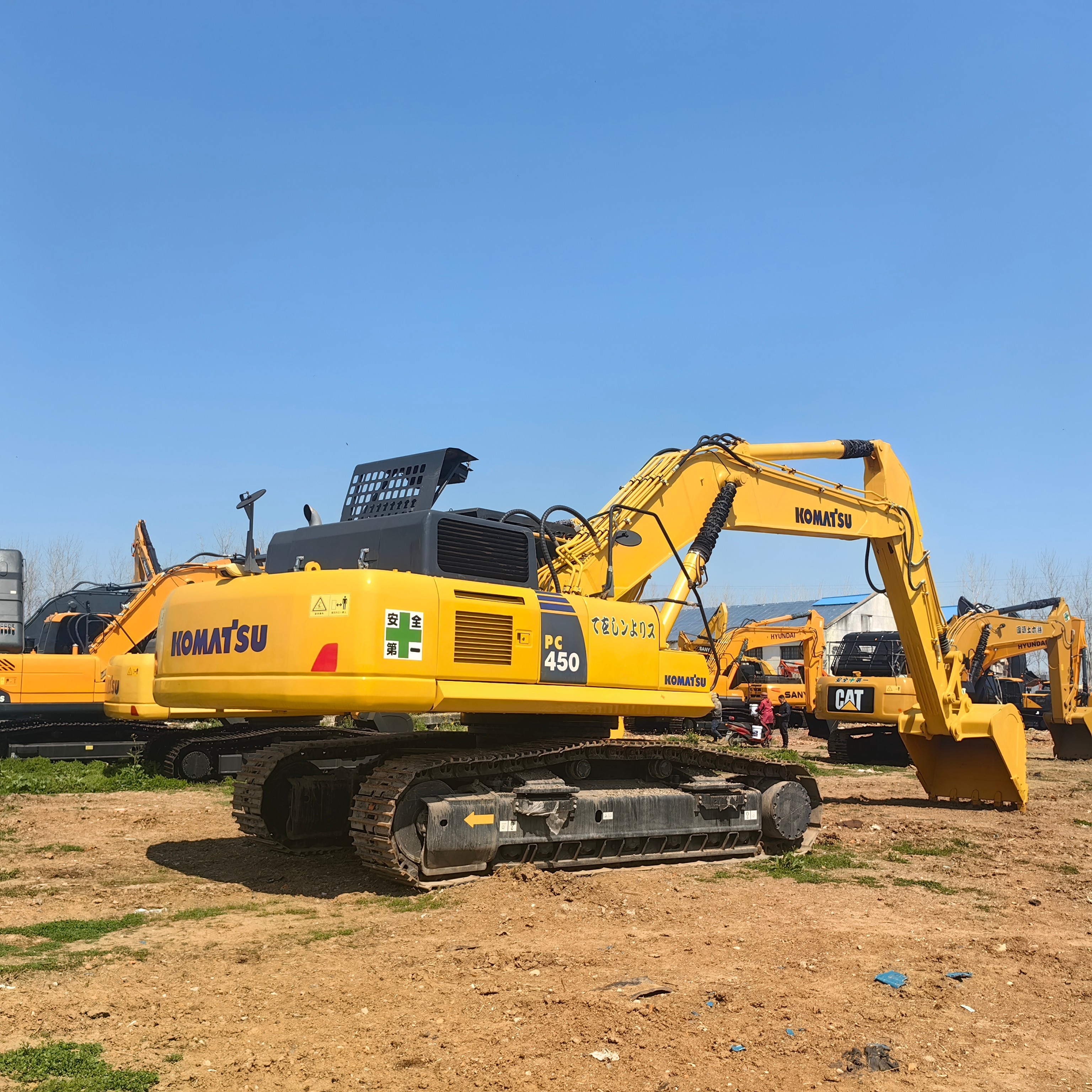 Large Used Komatsu Excavators PC450-8 45Ton Construction Equipment Digger