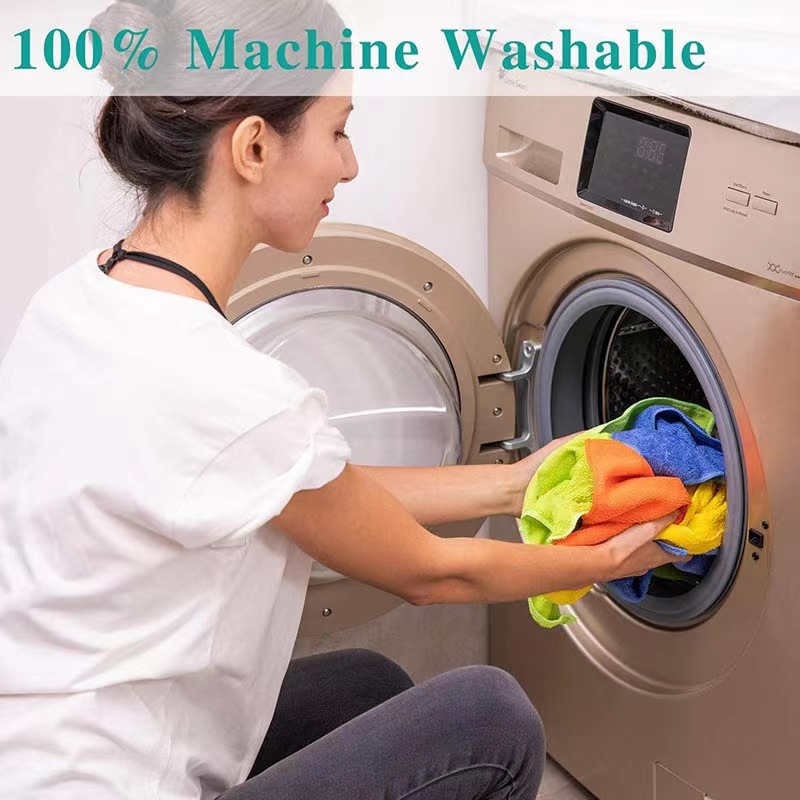 Absorbent and Soft Microfiber Washing Cloths Custom Package Logo Rectangle Shape