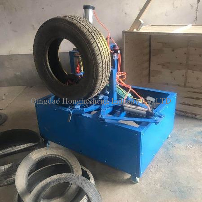 Automatic Small Car Tyre Double Sidewall Cutting Machine, Tyre Circle Cutter
