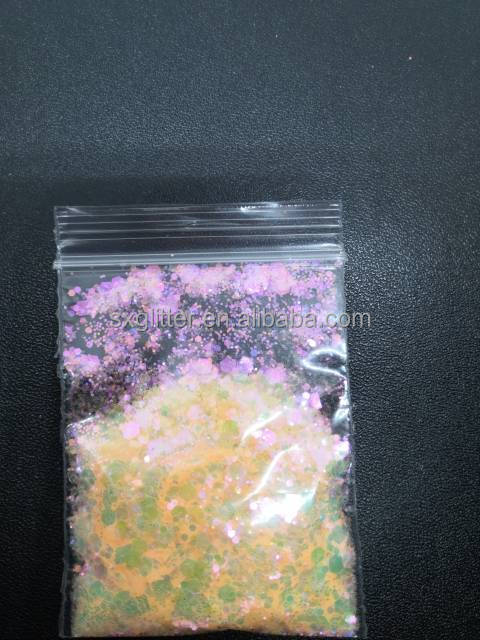 Ecofriendly Customized Color Mermaid Dress with Glitter Sequins and Star Embroidery Fabric in Customizable PET Cloth