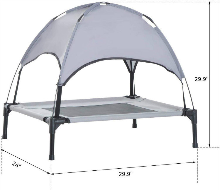 Travel 36in Elevated Canopy Dog Bed 600D PVC Collapsible