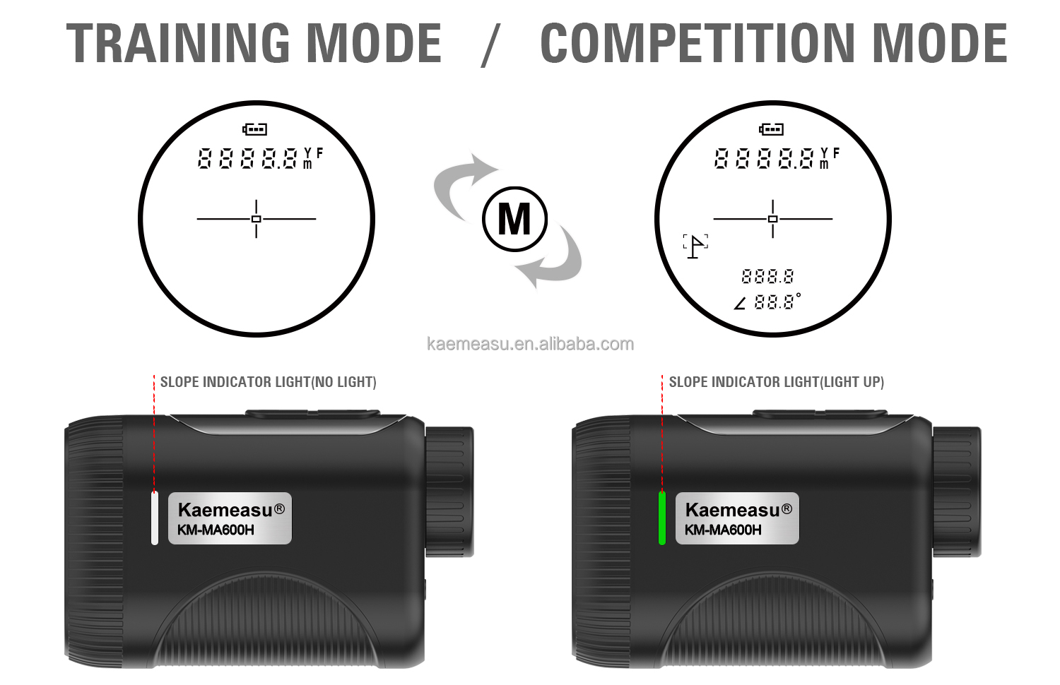 OEM Industrial Grade Golf Laser Rangefinder Binoculars Slope Scope and Laser Distance Meter Telescope with Golf Slope Features