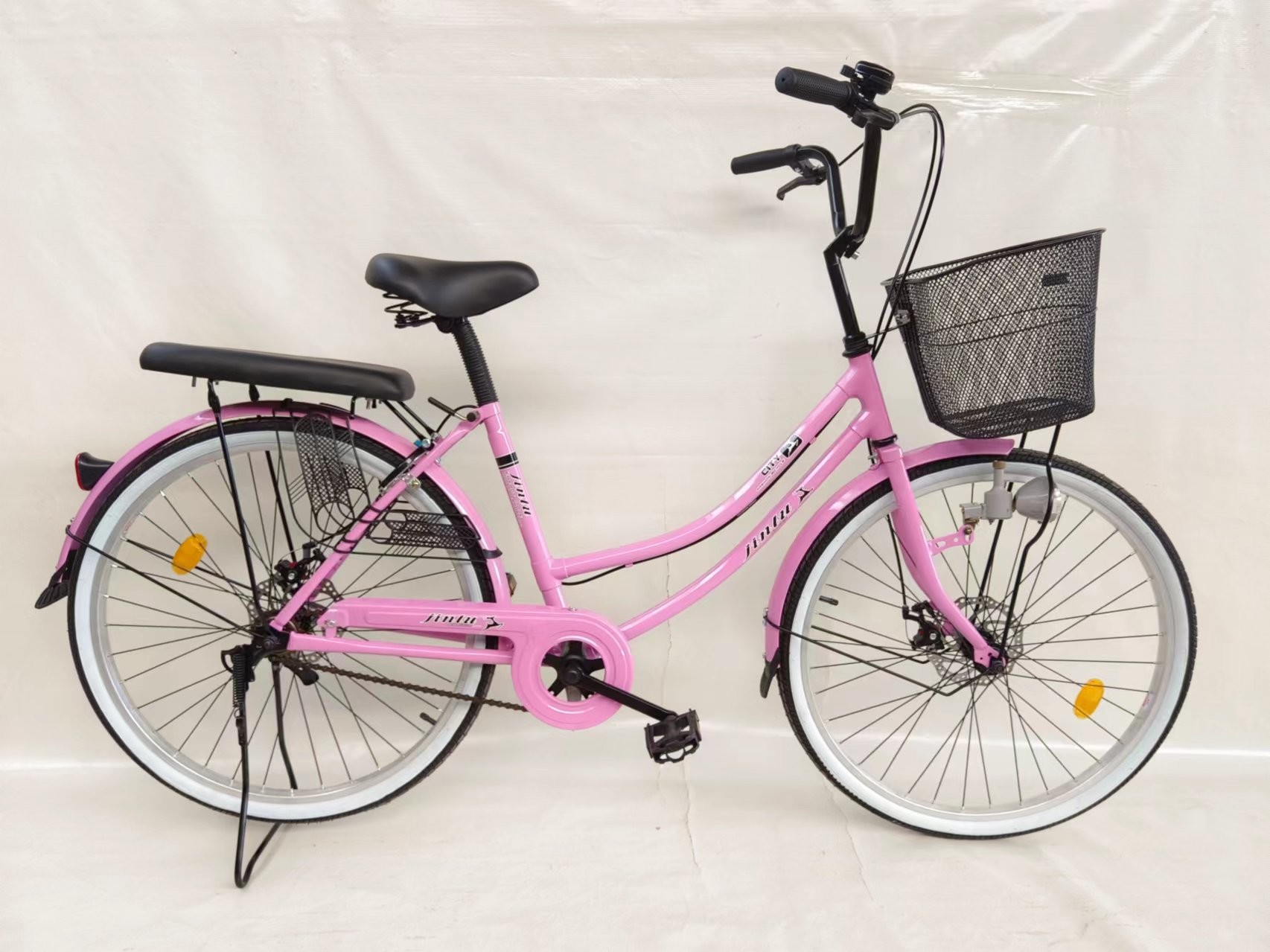 24 inches City bicycle single speed city bike Disc brake with dynamo light