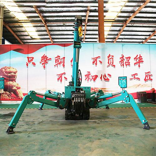 ZHONGMEI Blue Diesel CraneElectric start Spider Crane 12v 45AH 1.2t Tracked Spider Crane