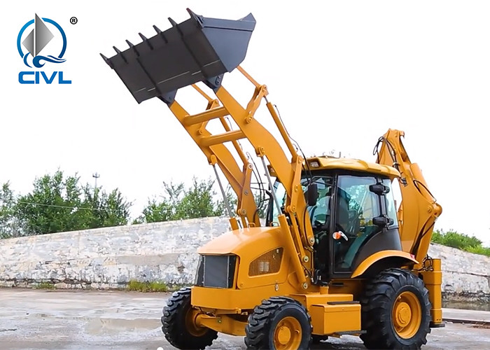 Backhoe Loader Mini Tractor With Bucket for Farm