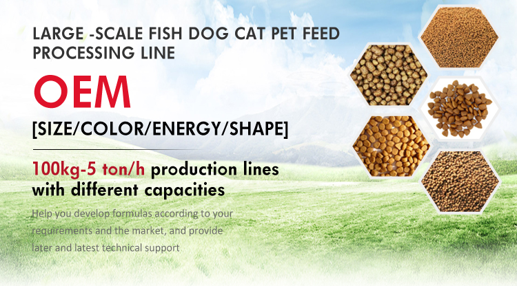 3000 KG Pet Food Processing Line for Large Scale Manufacturing in Food Beverage Shops