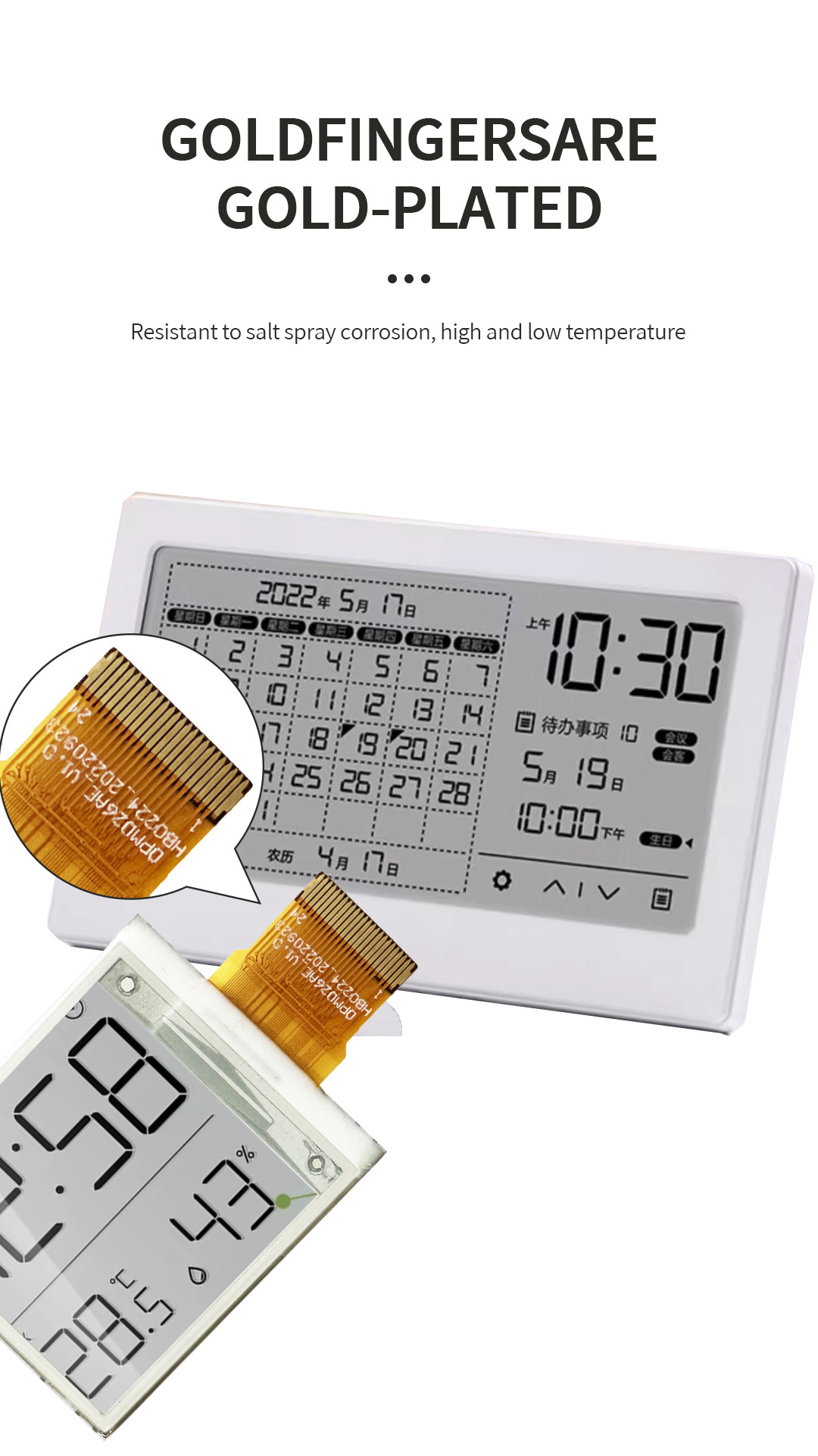 E Ink Paper Display Module Resolution 152x152 2.9 Inch 24PIN Pixel Pitch 181x181