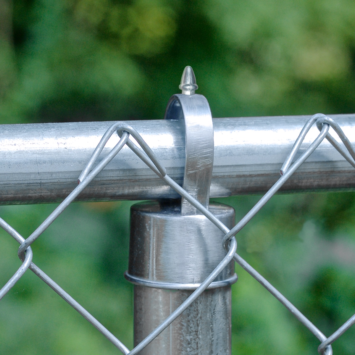Silver Steel Metal Chain Link Gate Hardware Brackets Sports Field