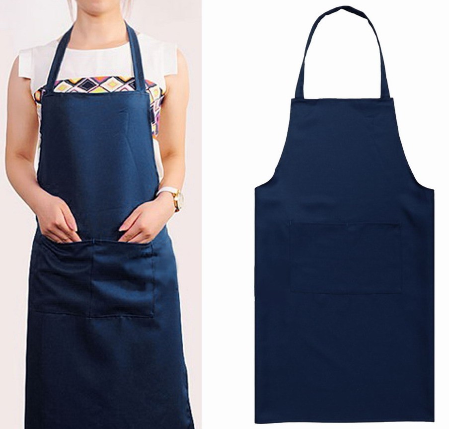 Colorful Cotton Apron Customer Logo Printable 70*80cm Durable For Women Men