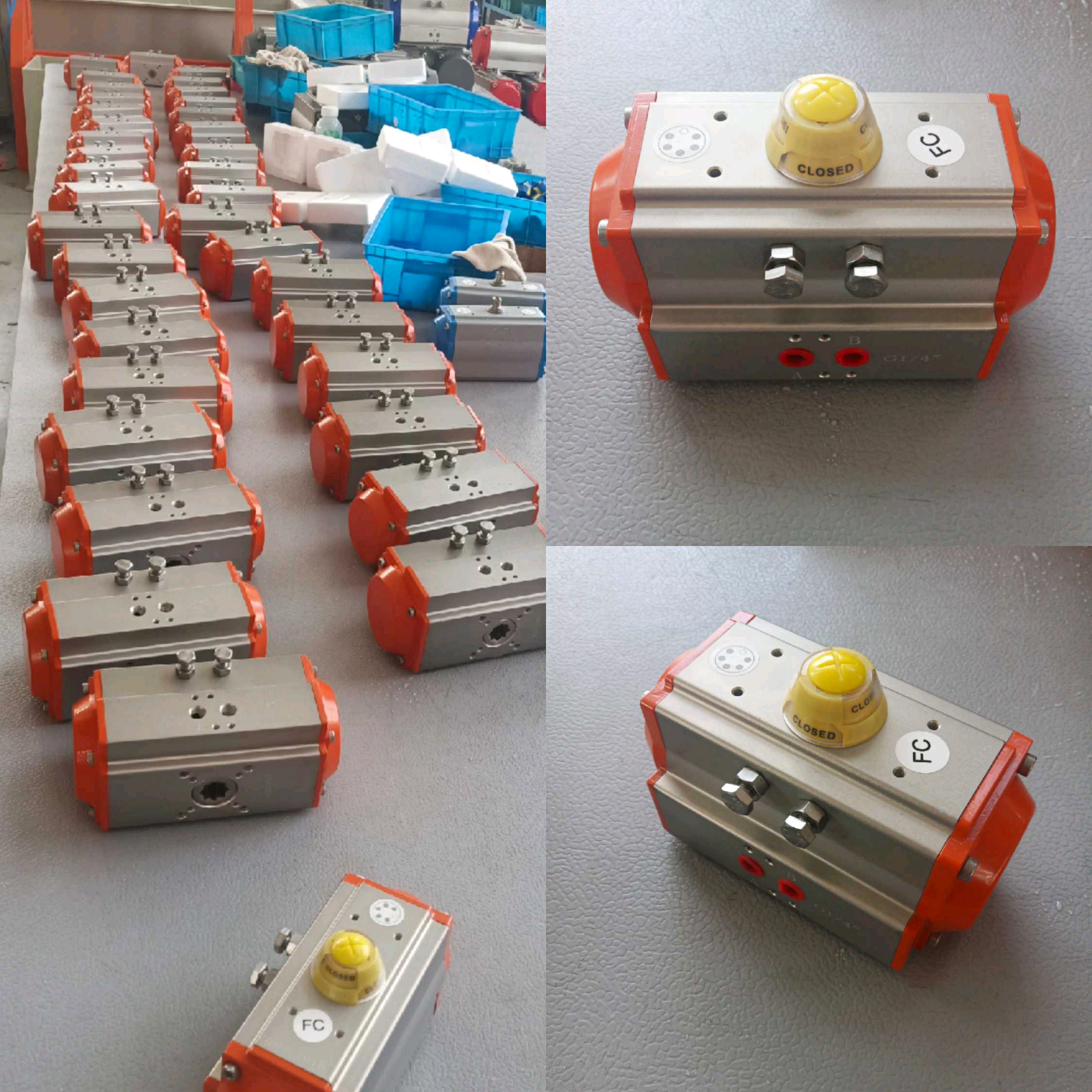 Wuxi Pneumatic Rack and Pinion Actuator Double Acting and Spring Return Aluminum Actuator Ce Ex