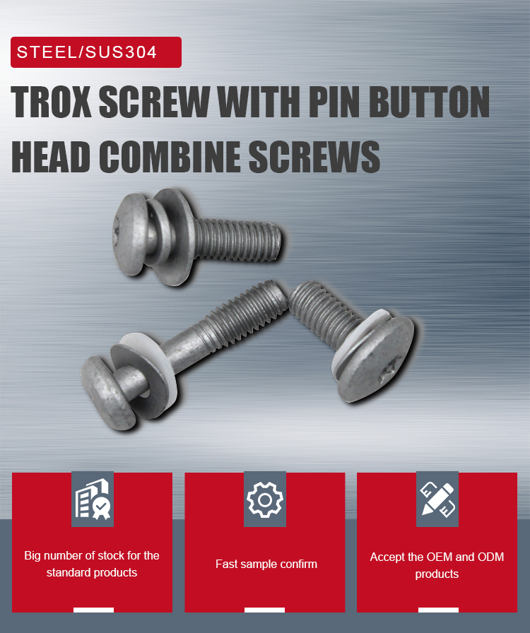 Metric Measurement System Mushroom Round Head Screw with Zinc Plating and Half Thread