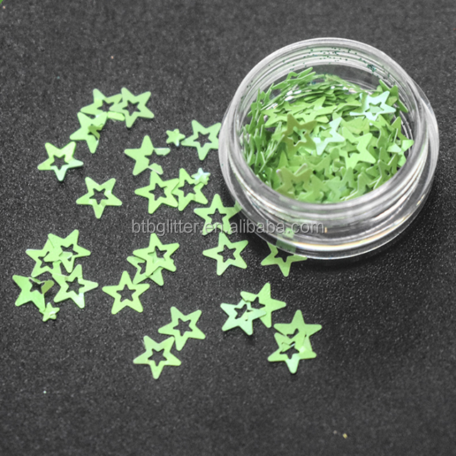 Versatile Open Star Nail Glitter Hollow Star Shape for Toys and Gift Craft Projects