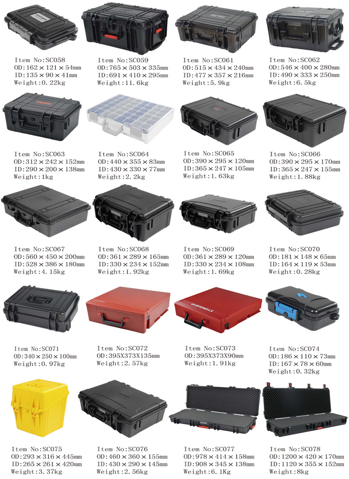 ABS Plastic Carry Portable Tool Box With Pre Cut Foam