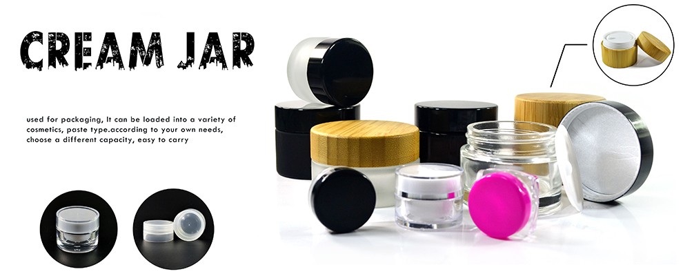 Cosmetic Food Pack 100ml 150ml 200ml 250ml 300ml Amber Pet Plastic Cosmetic Cream Jar With White Black Lid