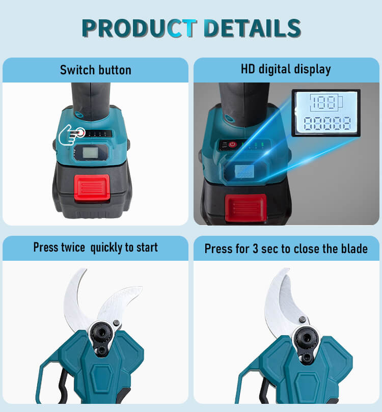 2024 Cordless Battery Operated Branch Cutter Electric Powered Pruning Saw Pruners Branch Lopper