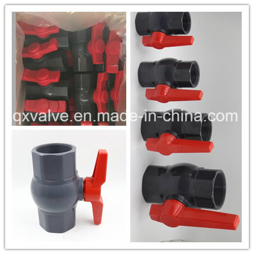 Plastic Brown Body Red Handle Compact Ball Valve - Irrigation Valve From China