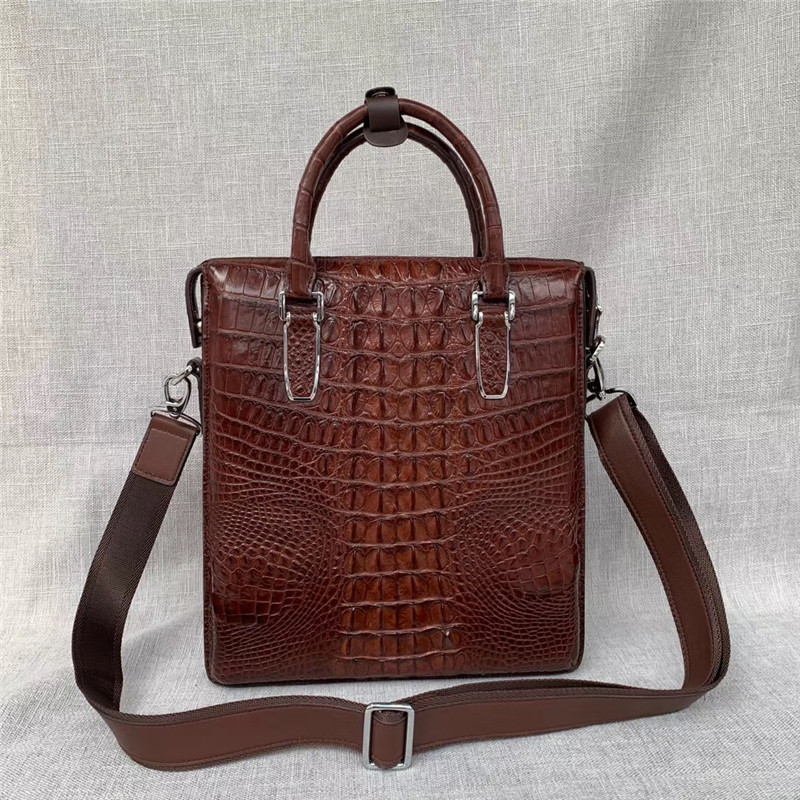 Exotic Genuine Real Crocodile Skin Men's Working Handbag Authentic Alligator Leather Laptop Briefcase For Male