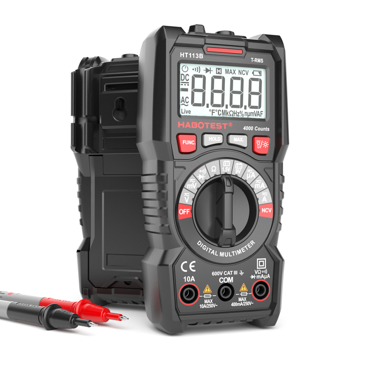 Auto Range Digital Multimeter , 4000 Counts NCV Digital Multimeter With Flashlight