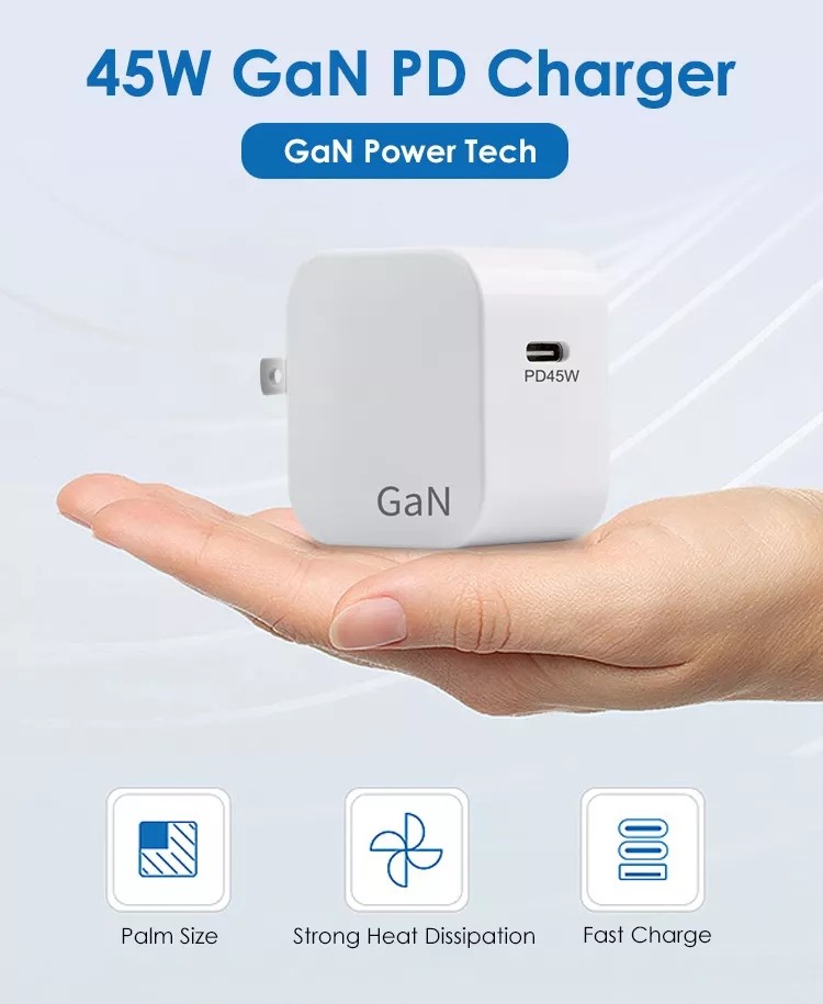 45W PPS 30W GaN USB C Wall Charger For IPhone 12 13 Pro Max MacBook Air