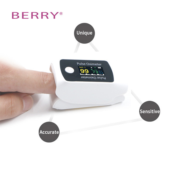 ABS Finger Pulse Oxygen Meter TFT SPO2 And PR TFT Two Color Display