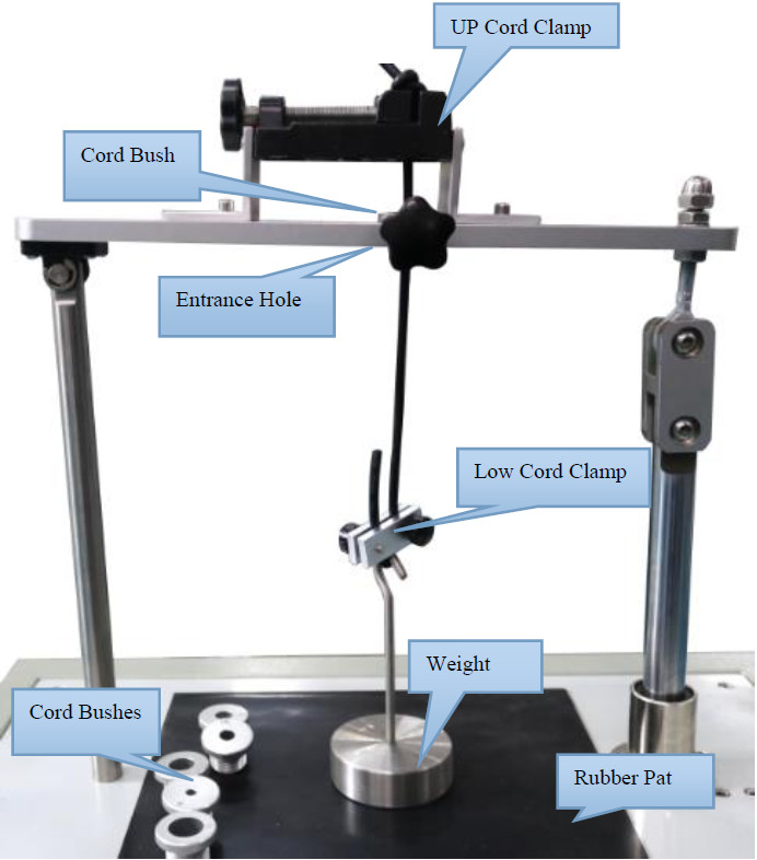 50Hz Plug Socket Tester For Cord Retention For Flexible Cables Of IEC60884-1 Figure 20 Single Station
