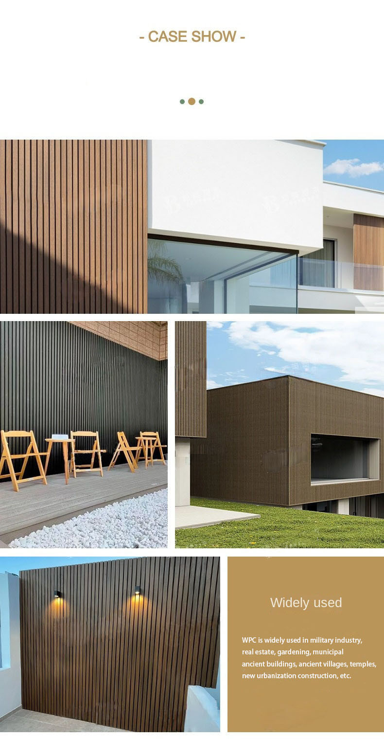 Fireproof WPC Fence Panel Wood Plastic Composite Interior Board Tan Protective Railing For Riverside 200x120cm