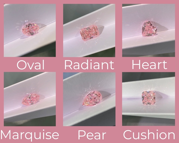 3ct+ Synthetic CVD Pink Cushion Brilliant Cut Lab Grown Diamond 1